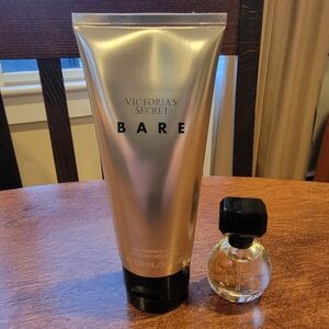 Victoria's Secret Bare Fine Fragrance Lotion and Perfume Set Eu De Parfum .25 Fl